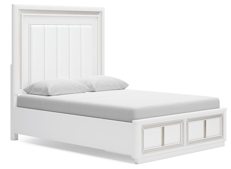 Ashley Furniture Chalanna bedroom set with a modern bed frame, matching nightstands, and coordinated bedroom decor.