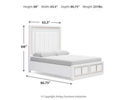Ashley Furniture Chalanna bedroom set featuring a bed with a paneled headboard, matching nightstands, and coordinated bedroom furniture.