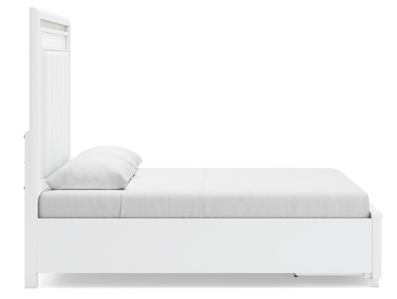 Ashley Furniture Chalanna bedroom set with a cozy bed, matching nightstands, and elegant design in a stylish bedroom scene.