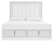 Ashley Furniture Chalanna bedroom set with a headboard, showcasing a stylish bedroom furniture piece with modern design and wood finish.