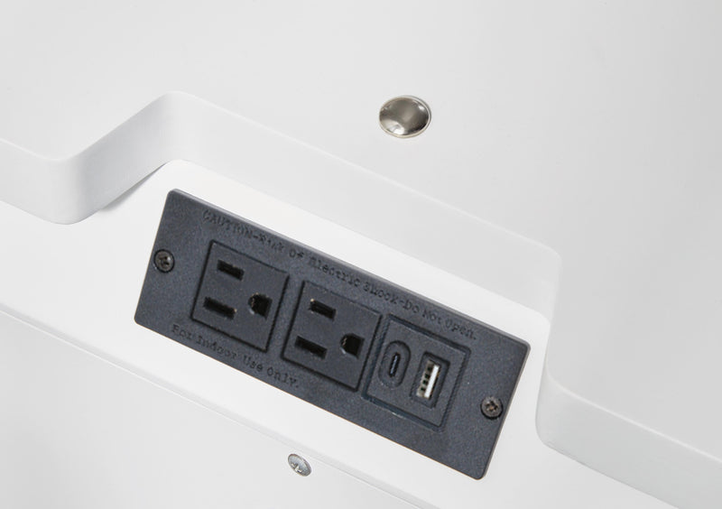 Ashley Furniture Chalanna nightstand with USB ports, featuring a modern wood finish and sleek design.