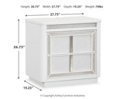 Ashley Furniture Chalanna bedroom set with a bed, matching nightstands, and dresser in a modern bedroom scene.