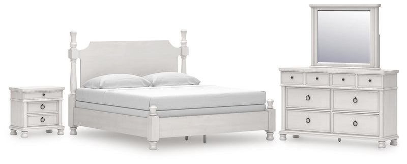 Ashley Furniture Rowlenstown bedroom set with a bed, dresser, and nightstands in a modern, stylish design for a cozy bedroom.