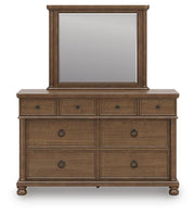 Ashley Furniture Rowlenstown Bedroom Set with coordinated bed frame, nightstands, and dresser in a modern bedroom design.