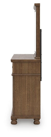Ashley Furniture Rowlenstown bedroom set featuring a bed, nightstands, and dresser with a modern, coordinated design.