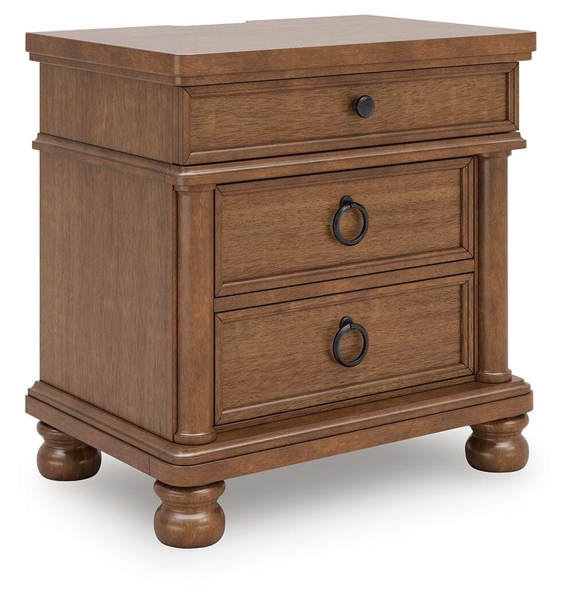 Ashley Furniture Rowlenstown bedroom set with a stylish bed, matching nightstands, and a cozy, modern bedroom design.
