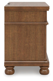 Ashley Furniture Rowlenstown bedroom set featuring a stylish bed frame, matching nightstands, and coordinated bedroom furniture.