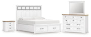 Ashley Furniture Ashbryn bedroom set with a bed, dresser, and nightstands in a stylish bedroom arrangement.