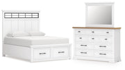 Ashley Furniture Ashbryn bedroom set with a bed, nightstands, and dresser in a modern bedroom scene.