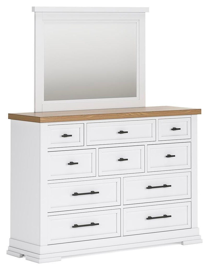 Ashley Furniture Ashbryn bedroom set with a stylish bed, matching nightstands, and dresser in a modern bedroom design.