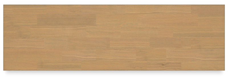 Ashbryn dresser by Ashley Furniture featuring a sleek wood finish and top surface with ample storage drawers.