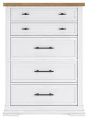 Ashbryn chest of drawers by Ashley Furniture featuring a modern wooden chest with multiple drawers and sleek design.