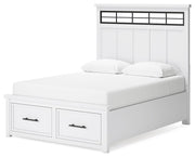Ashley Furniture Ashbryn bedroom set includes a bed frame and matching furniture pieces, shown from an angled view.
