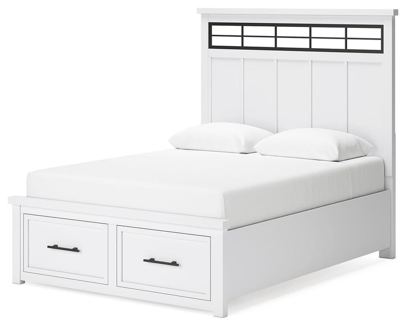 Ashley Furniture Ashbryn bedroom set includes a bed frame and matching furniture pieces, shown from an angled view.