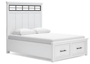 Ashley Furniture Ashbryn bedroom set shown from a side angle, featuring a modern bed frame, nightstands, and matching bedroom furniture.