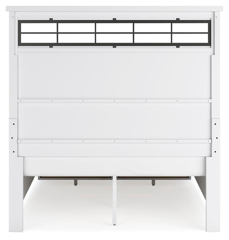 Ashley Furniture Ashbryn bedroom set featuring a stylish bed, nightstands, and dresser with contemporary design and neutral finish.