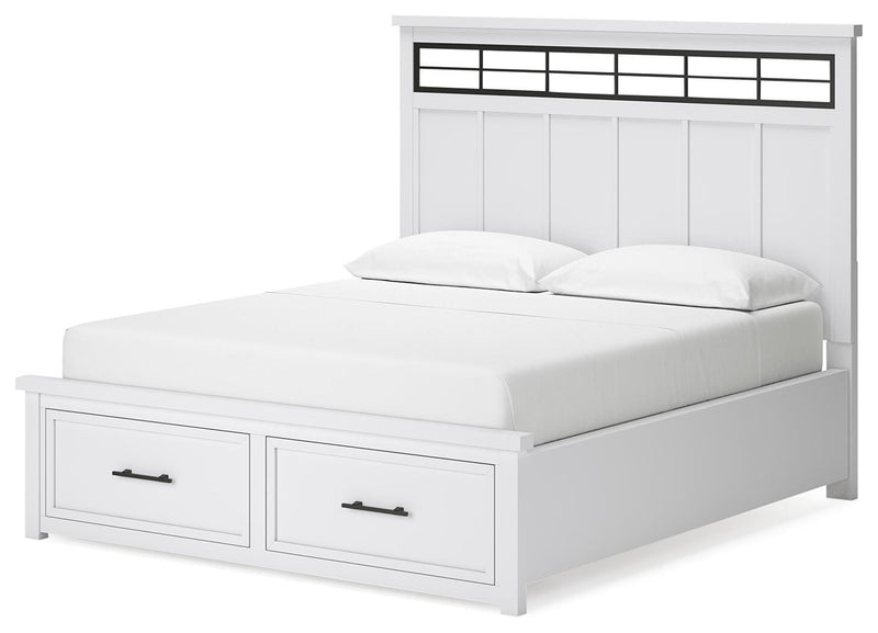 Ashley Furniture Ashbryn bedroom set with a bed, nightstands, and dresser in a stylish bedroom arrangement.