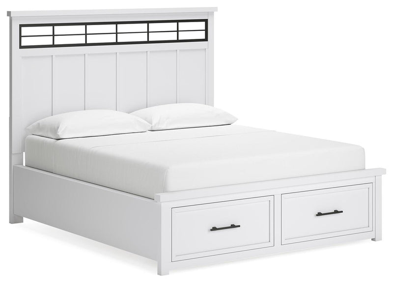 Ashley Furniture Ashbryn bedroom set including a bed, nightstands, and dresser in a modern bedroom layout.