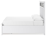 Ashley Furniture Ashbryn bedroom set includes a bed, nightstands, and dresser with modern design and dark wood finish.