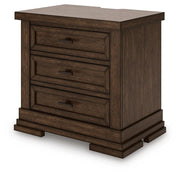 Ashley Furniture Taffenbrook nightstand with a modern design, featuring a sleek wooden finish and storage drawer.