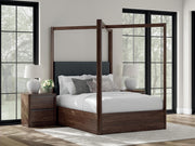 Ashley Furniture Dilenno bedroom set with a bed, nightstands, and dresser in a modern bedroom scene.