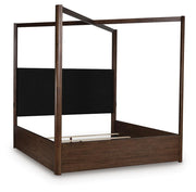 Ashley Furniture Dilenno bedroom set with a bed, nightstands, and dresser in a stylish, modern bedroom arrangement.
