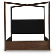 Ashley Furniture Dilenno bedroom set with a headboard, nightstand, and matching furniture pieces in a modern bedroom scene.