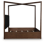 Ashley Furniture Dilenno bedroom set with a bed frame, nightstand, and matching furniture in a modern bedroom setting.