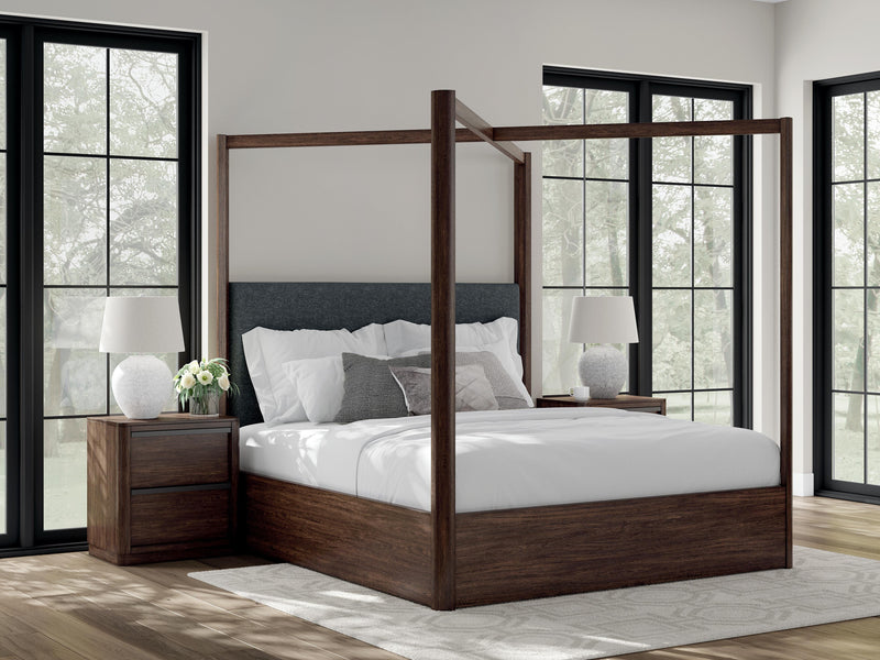 Ashley Furniture Dilenno bedroom set featuring a stylish bed, matching nightstands, and dresser in a modern bedroom design.