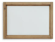Ashley Furniture Ridgester dresser and mirror set featuring a wooden dresser with a matching mirror in a modern design.