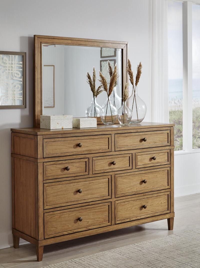 Ashley Furniture Sharlance bedroom set with a bed, nightstands, and matching dresser in a modern bedroom scene.