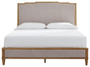 Ashley Furniture Sharlance bedroom set with headboard, dresser, and matching nightstands in a stylish bedroom setting.