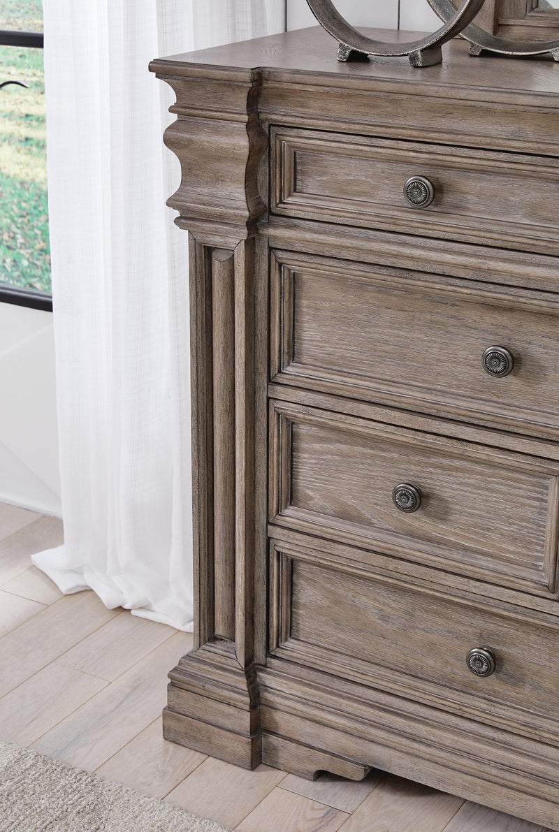 Close-up of the Ashley Furniture Blairhurst Dresser showing detailed wood finish and elegant drawer handles.