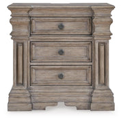 Ashley Furniture Blairhurst nightstand with a dark wood finish and sleek modern design, featuring two drawers and a flat top surface.