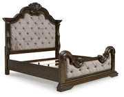 Ashley Furniture Maylee bedroom set with a bed frame, matching nightstands, and a cozy, elegant bedroom design.