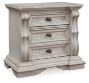 Ashley Furniture Bruchandi bedroom set featuring a bed, nightstands, and dresser in a modern bedroom scene.