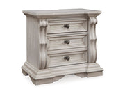 Ashley Furniture Bruchandi bedroom set with a bed, nightstands, and dresser in a modern design, shown from an angled view.