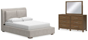 Ashley Furniture Cabalynn bedroom set with a modern bed frame, matching nightstands, and dresser in stylish finish.