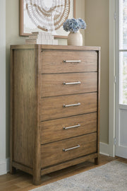 Ashley Furniture Cabalynn chest of drawers, wooden storage unit with multiple drawers, modern design, B974-46
