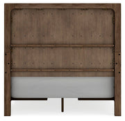 Ashley Furniture Cabalynn Bed with Storage featuring a modern design and built-in storage drawers in a dark wood finish.
