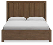Ashley Furniture Cabalynn Bed with Storage featuring a headboard, dark finish, and built-in storage drawers in a modern bedroom setting.