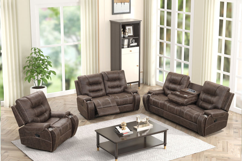 Bronco Collection 3 pc Sofa Set Manual Reclining