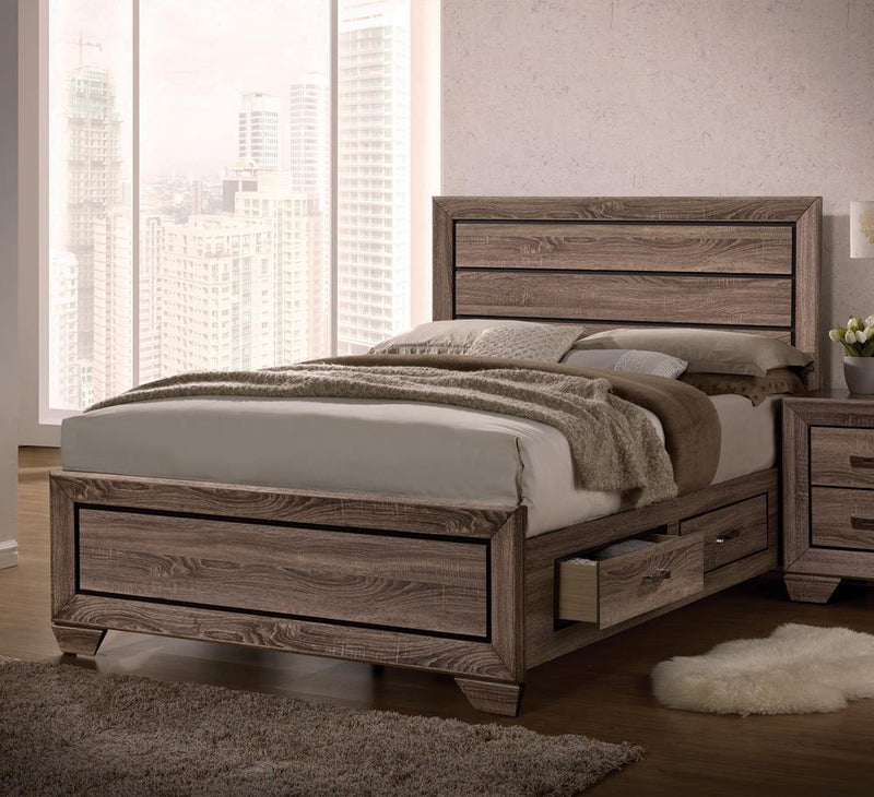 Kauffman California King, E.king, & Queen Panel Bed Washed Taupe