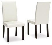Ashley Furniture Kimonte dining chair with upholstered seat and wooden legs, modern design for dining rooms.