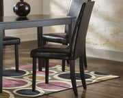 Ashley Furniture Kimonte dining chair with upholstered seat and dark wooden legs, modern design for dining room decor.