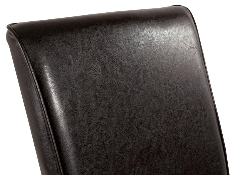 Ashley Furniture Kimonte dining chair with upholstered seat and wooden frame, shown in a warm finish.