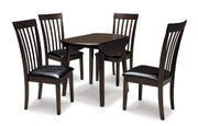 Ashley Furniture Hammis dining room set with a rectangular table and six matching chairs in a modern design.