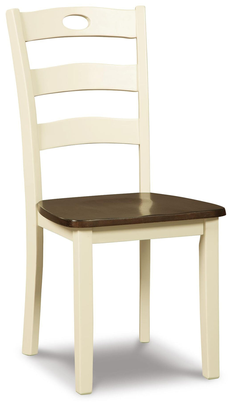 Ashley Furniture Woodanville dining room set with a wooden table and matching chairs, stylish and elegant for dining spaces.