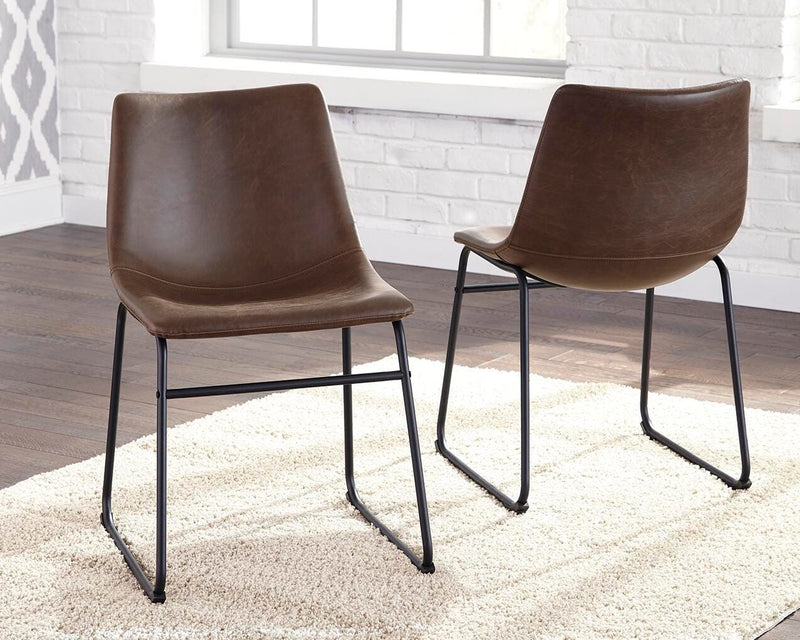 Ashley Furniture Centiar dining chair with upholstered seat and wooden legs, modern design for dining room decor.