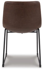 Ashley Furniture Centiar dining chair with a dark wood back and upholstered seat, showcasing elegant design and craftsmanship.